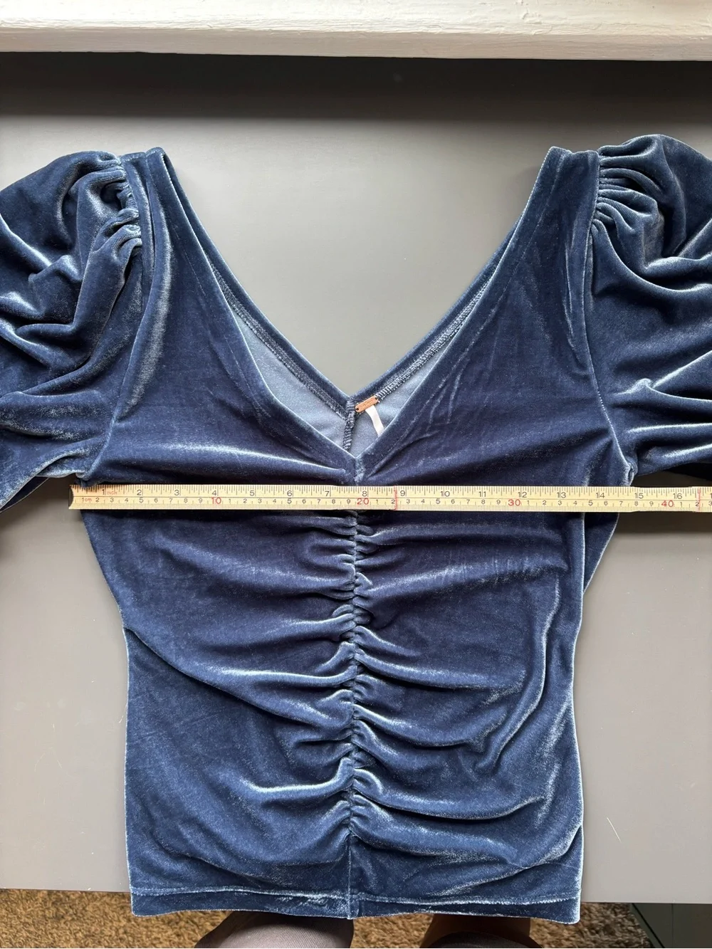 Free People Velour Blouse- XS